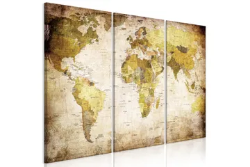 Billede Old continents 90x60 - Artgeist sp. z o. o. - Boligtilbehør - Billeder & kunst - Billeder på lærred