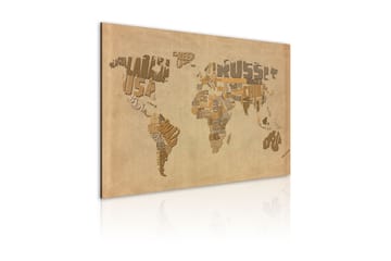 Billede Old World Map 120x80