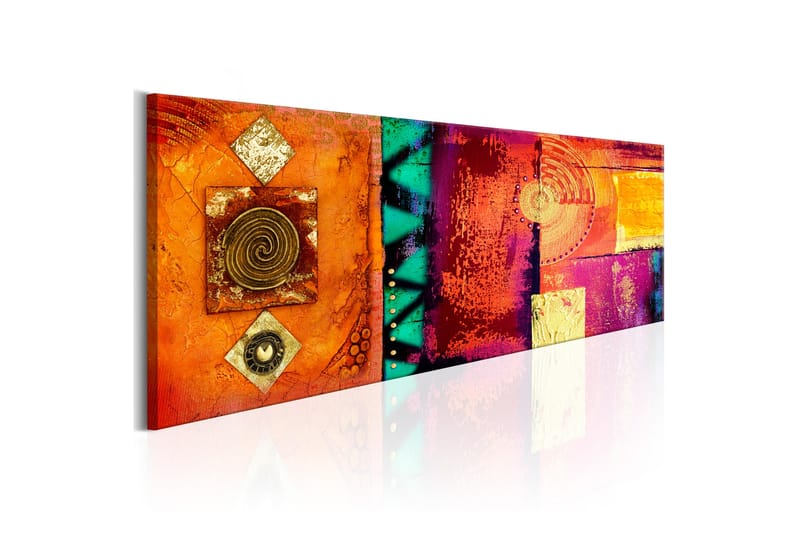 Billede Orange Abstraction 120x40, Artgeist sp. z o. o.