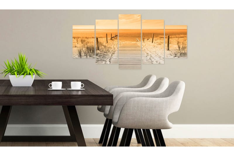 Billede Orange Beach 200x100 - Artgeist sp. z o. o. - Boligtilbehør - Billeder & kunst - Billeder på lærred
