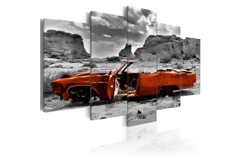 Billede Orange Car 100x50, Artgeist sp. z o. o.