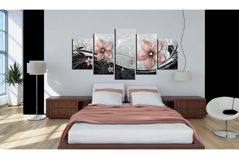 Billede Orange Flower Of Night 100x50 - Artgeist sp. z o. o. - Boligtilbehør - Billeder & kunst - Billeder på lærred