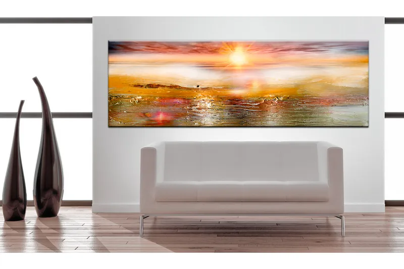 Billede Orange Sea 135x45 - Artgeist sp. z o. o. - Boligtilbehør - Billeder & kunst - Billeder på lærred