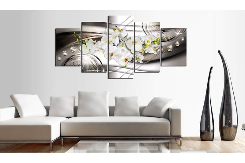 Billede Orchid With Diamonds 100x50 - Artgeist sp. z o. o. - Boligtilbehør - Billeder & kunst - Billeder på lærred