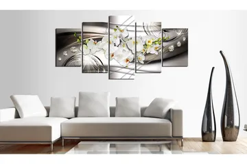 Billede Orchid With Diamonds 200x100 - Artgeist sp. z o. o. - Boligtilbehør - Billeder & kunst - Billeder på lærred