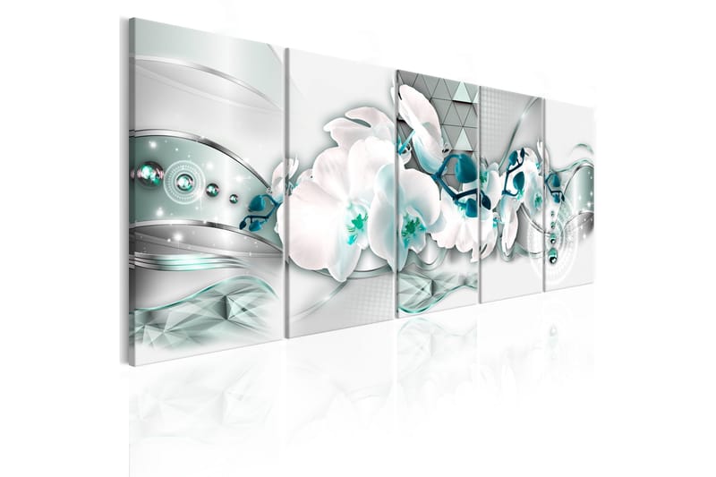 Billede Orchises And Abstraction 225x90, Artgeist sp. z o. o.
