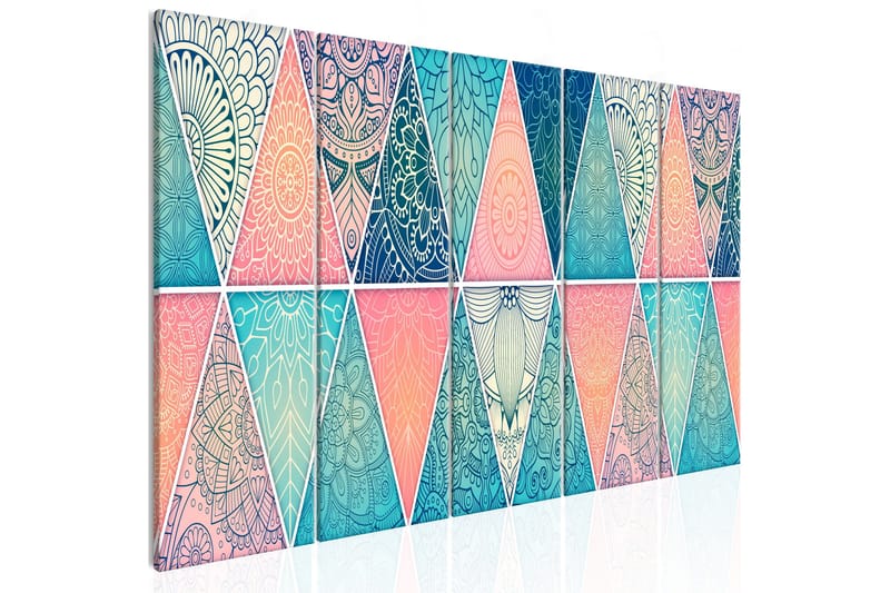 Billede Oriental Triangles 5 Parts Narrow 225x90, Artgeist sp. z o. o.