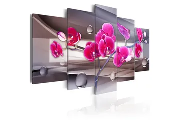 Billede Orkidé På En Dæmpet Baggrund 200x100 - Artgeist sp. z o. o. - Boligtilbehør - Billeder & kunst - Billeder på lærred