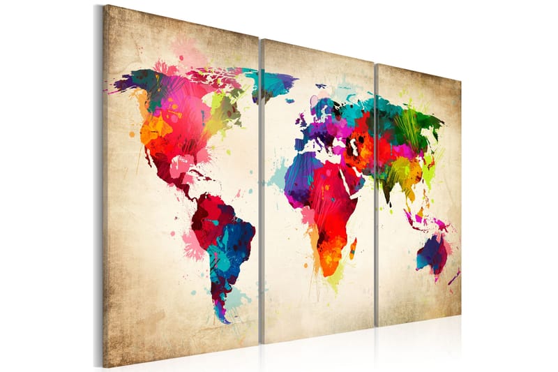 Billede Rainbow Continents 120x80, Artgeist sp. z o. o.