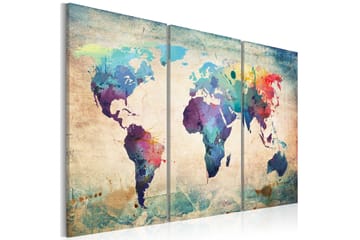 Billede Rainbow-Farvede Område Triptych 60x40