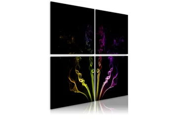 Billede Rainbow-Farvede Røg Spor 40x40 - Artgeist sp. z o. o. - Boligtilbehør - Billeder & kunst - Billeder på lærred