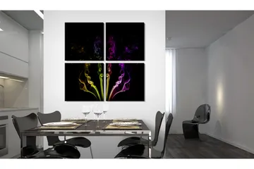 Billede Rainbow-Farvede Røg Spor 40x40 - Artgeist sp. z o. o. - Boligtilbehør - Billeder & kunst - Billeder på lærred