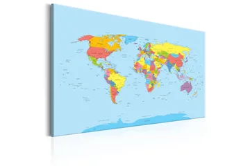 Billede Rainbow Geography 60x40 - Artgeist sp. z o. o. - Boligtilbehør - Billeder & kunst - Billeder på lærred