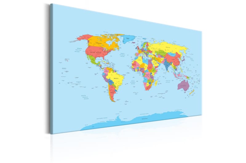 Billede Rainbow Geography 60x40 - Artgeist sp. z o. o. - Boligtilbehør - Billeder & kunst - Billeder på lærred