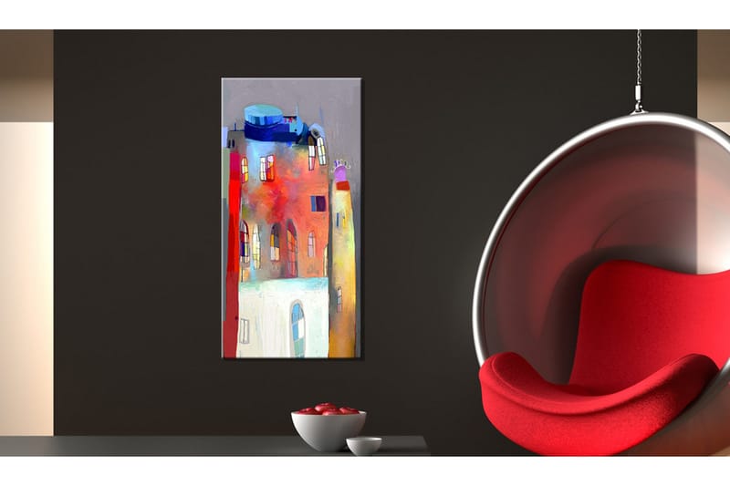 Billede Rainbow-Hued House 40x80 - Artgeist sp. z o. o. - Boligtilbehør - Billeder & kunst - Billeder på lærred