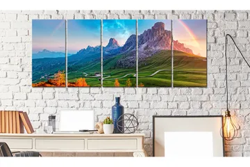 Billede Rainbow In The Alps 200x80 - Artgeist sp. z o. o. - Boligtilbehør - Billeder & kunst - Billeder på lærred