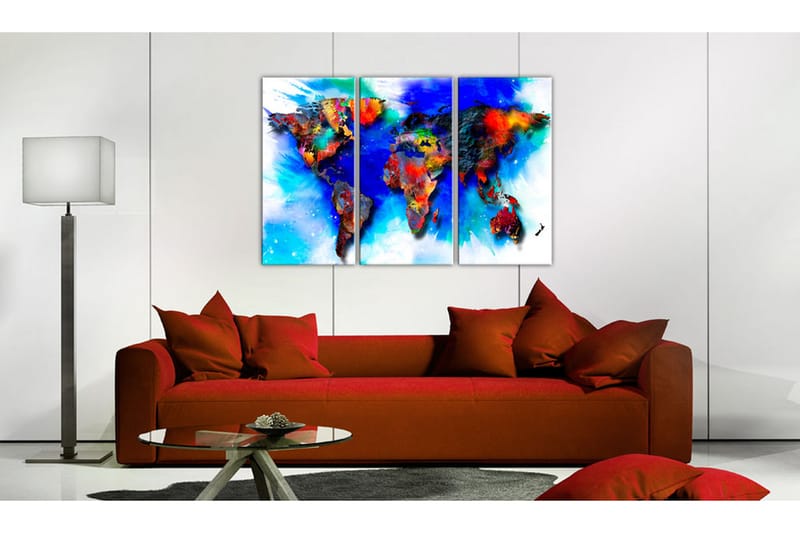 Billede Rainbow Map 60x40 - Artgeist sp. z o. o. - Boligtilbehør - Billeder & kunst - Billeder på lærred