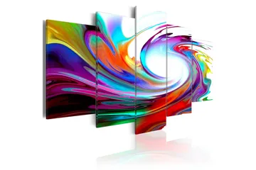 Billede Rainbow Swirl 200x100 - Artgeist sp. z o. o. - Boligtilbehør - Billeder & kunst - Billeder på lærred