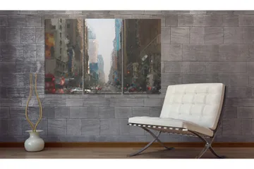 Billede Rainy City Behind The Glass 60x40 - Artgeist sp. z o. o. - Boligtilbehør - Billeder & kunst - Billeder på lærred
