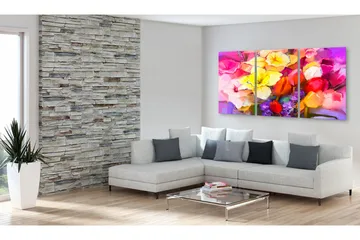 Billede Regnbue buket 60x30 - Artgeist sp. z o. o. - Boligtilbehør - Billeder & kunst - Billeder på lærred
