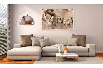 Billede Retro stil: Woman and Roses 120x80 - Artgeist sp. z o. o. - Boligtilbeh ør - Billeder & kunst - Billeder på lærred