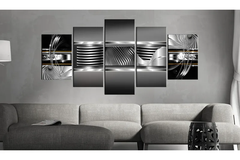 Billede Rhythm Of Platinum 100x50 - Artgeist sp. z o. o. - Boligtilbehør - Billeder & kunst - Billeder på lærred