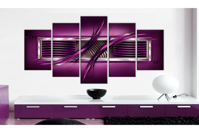 Billede Rhythm Of Purple 100x50 - Artgeist sp. z o. o. - Boligtilbehør - Billeder & kunst - Billeder på lærred