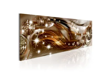 Billede Ribbon Of Bronze And Glitter 150x50 - Artgeist sp. z o. o. - Boligtilbehør - Billeder & kunst - Billeder på lærred