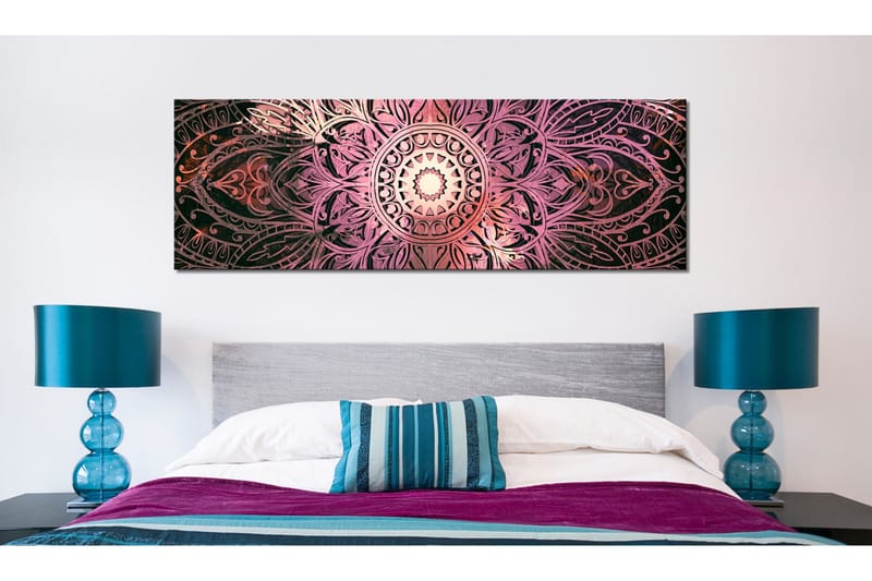 Billede Ruby Mandala 135x45 - Artgeist sp. z o. o. - Boligtilbehør - Billeder & kunst - Billeder på lærred
