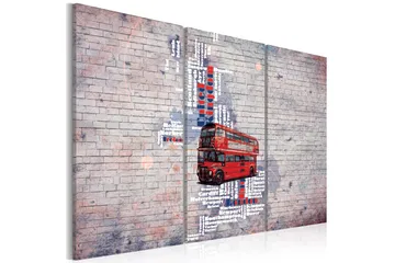 Billede Rundt Storbritannien Af Routemaster 120x80 - Artgeist sp. z o. o. - Boligtilbehør - Billeder & kunst - Billeder på lærred