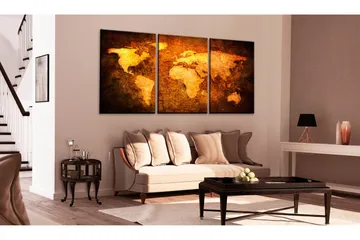 Billede Rusty Continents 120x60 - Artgeist sp. z o. o. - Boligtilbehør - Billeder & kunst - Billeder på lærred