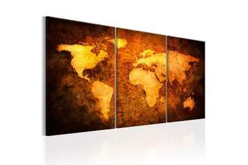 Billede Rusty Continents 120x60 - Artgeist sp. z o. o. - Boligtilbehør - Billeder & kunst - Billeder på lærred