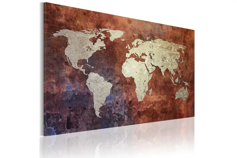 Billede Rusty world map 120x80, Artgeist sp. z o. o.
