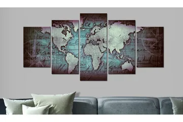 Billede Sapphire Map 200x100 - Artgeist sp. z o. o. - Boligtilbehør - Billeder & kunst - Billeder på lærred