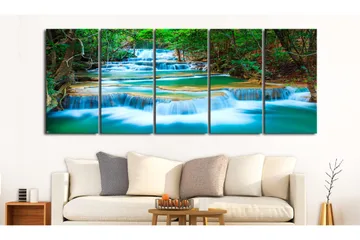 Billede Sapphire Waterfalls 200x80 - Artgeist sp. z o. o. - Boligtilbehør - Billeder & kunst - Billeder på lærred