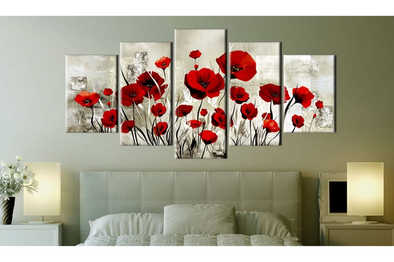 Billede Scarlet Field 100x50 - Artgeist sp. z o. o. - Boligtilbehør - Billeder & kunst - Billeder på lærred