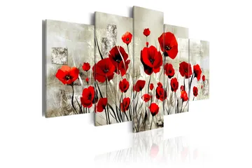 Billede Scarlet Field 100x50 - Artgeist sp. z o. o. - Boligtilbehør - Billeder & kunst - Billeder på lærred