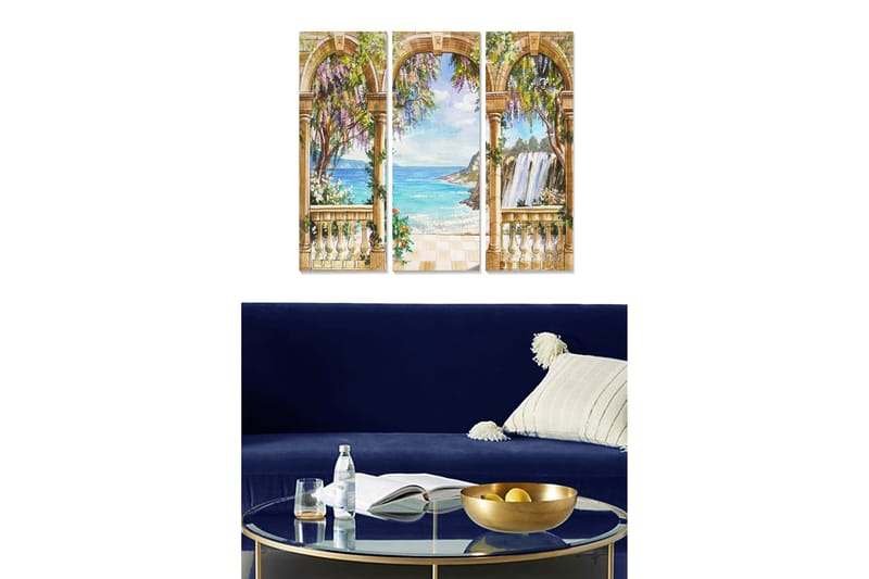 Billede Scenic 3 stk Flerfarvet, 22x05 cm