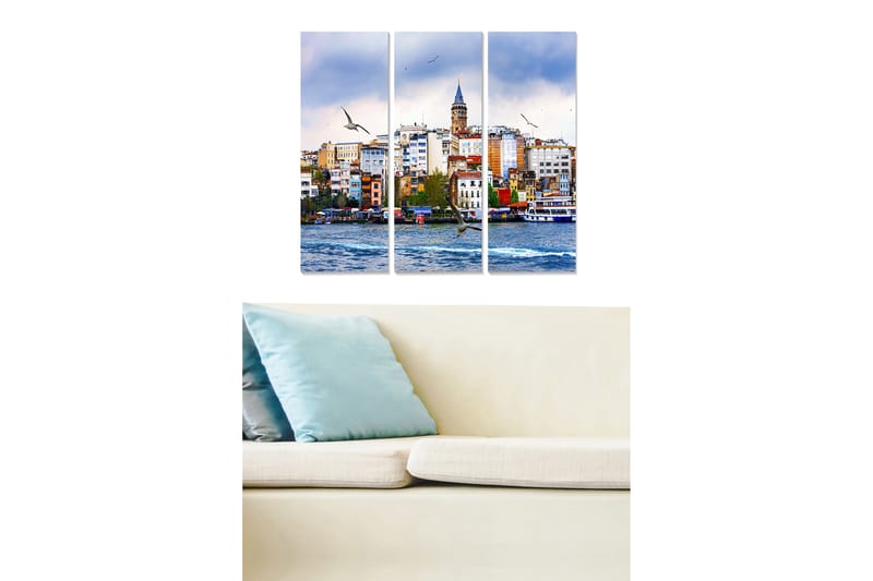 Billede Scenic 3 stk Flerfarvet - 22x05 cm - Boligtilbehør - Billeder & kunst - Billeder på lærred