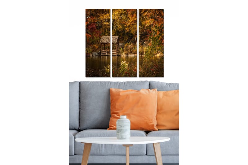 Billede Scenic 3 stk Flerfarvet - 22x05 cm - Boligtilbehør - Billeder & kunst - Billeder på lærred