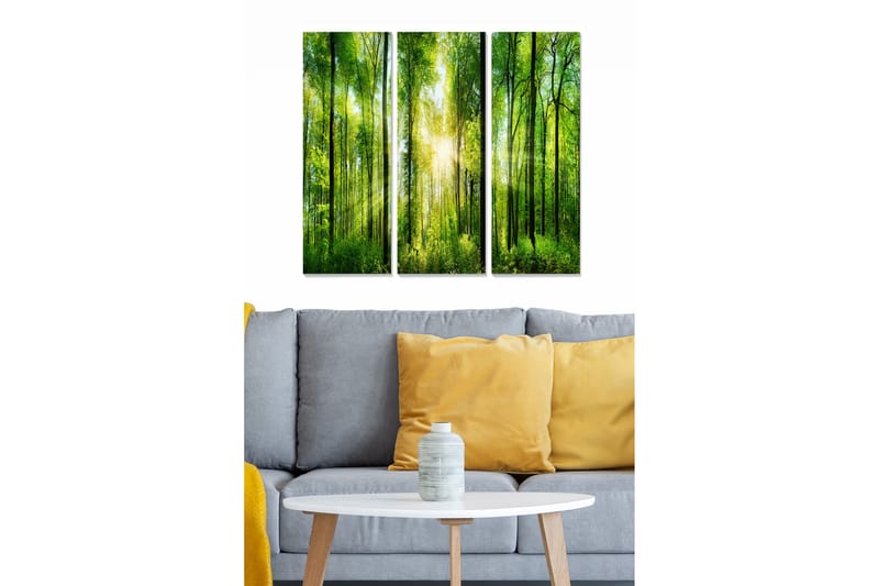 Billede Scenic 3 stk Flerfarvet - 22x05 cm - Boligtilbehør - Billeder & kunst - Billeder på lærred