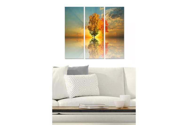 Billede Scenic 3 stk Flerfarvet - 22x05 cm - Boligtilbehør - Billeder & kunst - Billeder på lærred
