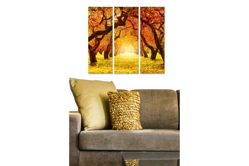 Billede Scenic 3 stk Flerfarvet - 22x05 cm - Boligtilbehør - Billeder & kunst - Billeder på lærred