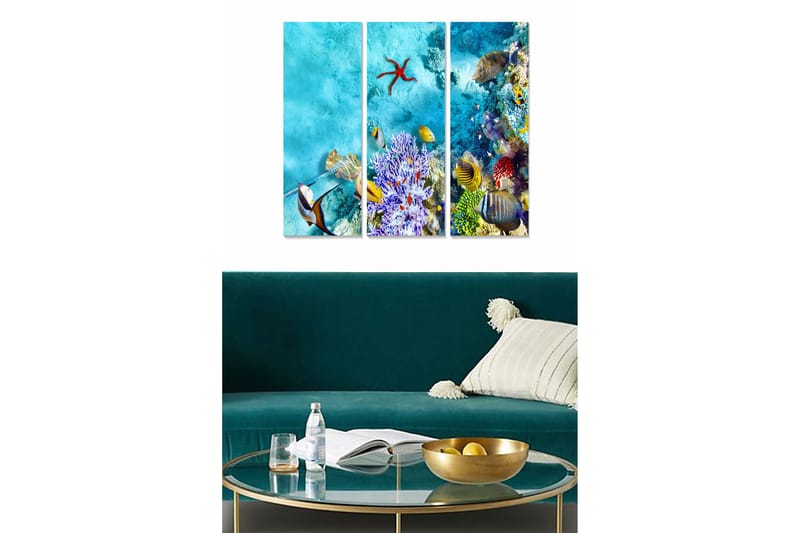 Billede Scenic 3 stk Flerfarvet, 22x05 cm