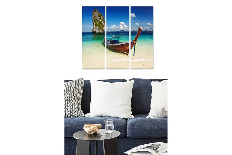 Billede Scenic 3 stk Flerfarvet, 22x05 cm