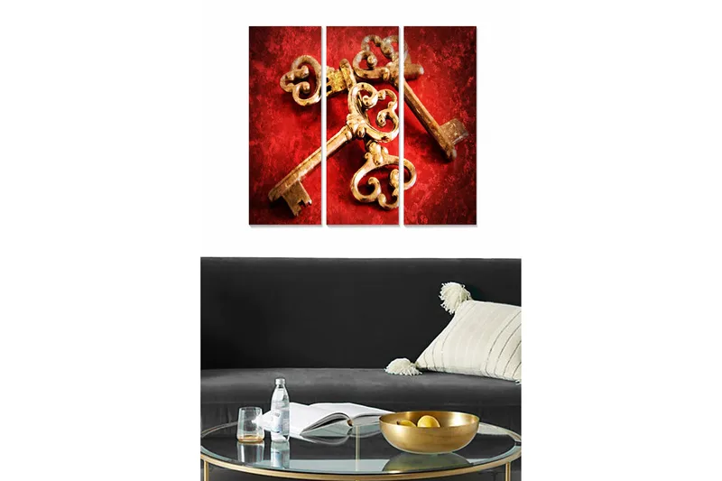 Billede Scenic 3 stk Flerfarvet, 22x05 cm