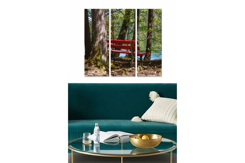 Billede Scenic 3 stk Flerfarvet, 22x05 cm