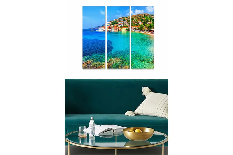 Billede Scenic 3 stk Flerfarvet, 22x05 cm