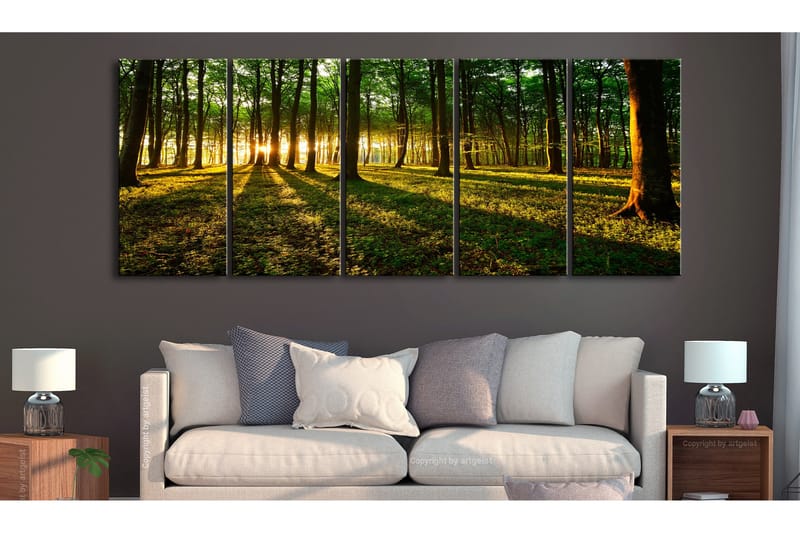 Billede Shade Of Trees 225x90 - Artgeist sp. z o. o. - Boligtilbehør - Billeder & kunst - Billeder på lærred