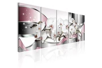 Billede Shiny Orchids 200x80 - Artgeist sp. z o. o. - Boligtilbehør - Billeder & kunst - Billeder på lærred